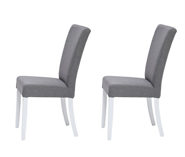 Pack de 2 sillas de comedor BRIGHTON  Gris Claro