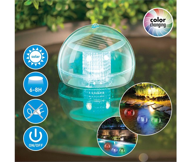Globo solar flotante marca GRUNDING 11cm Transparente