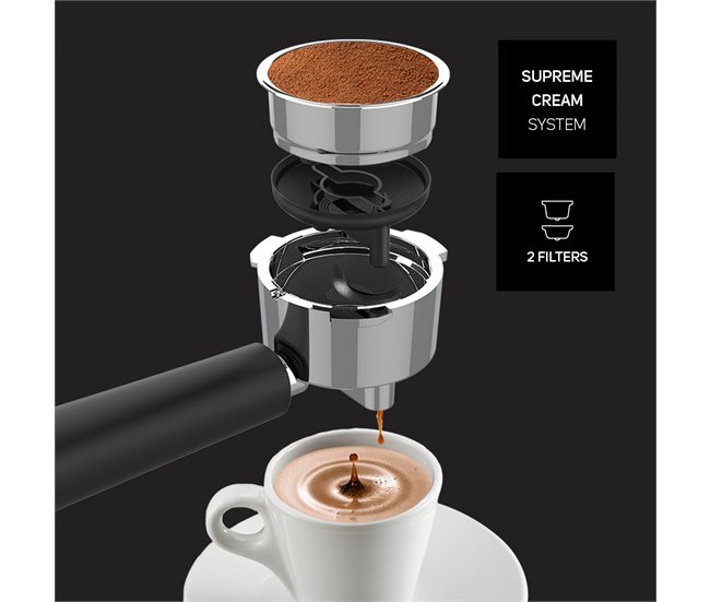 Cafetera express TAURUS EUFORIA 1450W 20Bar Gris