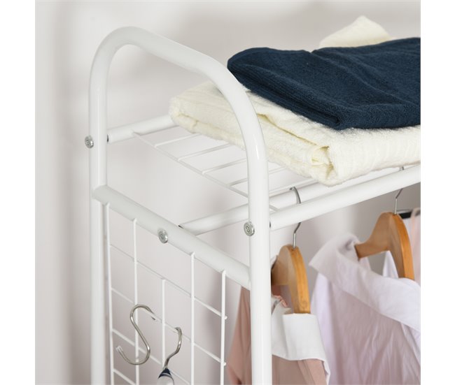 Perchero Metálico con Ruedas Acero HOMCOM Multicolor