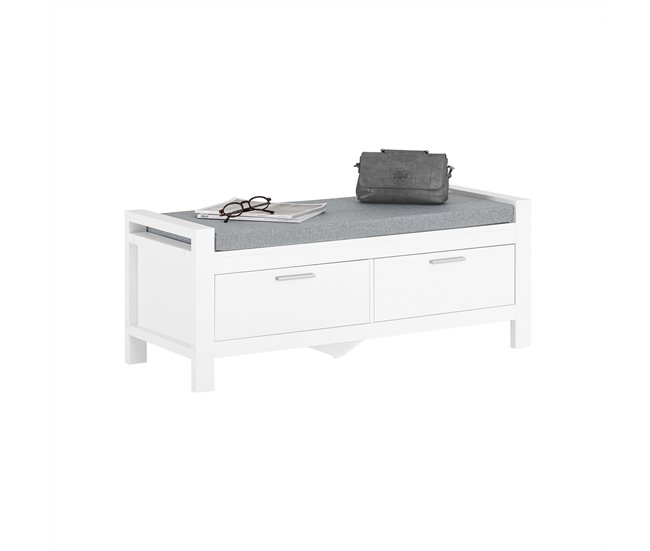 Zapatero Banco con 2 cajones FSR74-W SoBuy Blanco