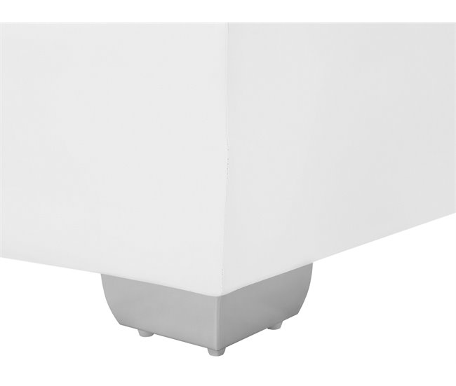 Beliani Cama continental Piel sintética PRESIDENT 99x211 Blanco