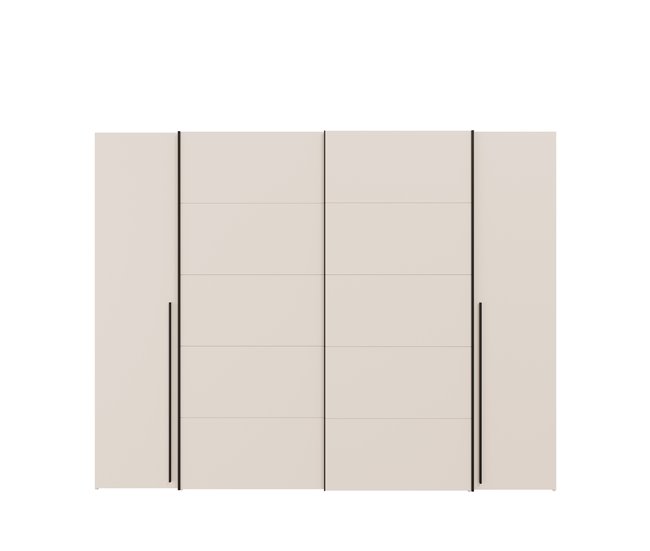 Armario SAND 210x270cm 2 puertas batientes y 2 puertas correderas Beige