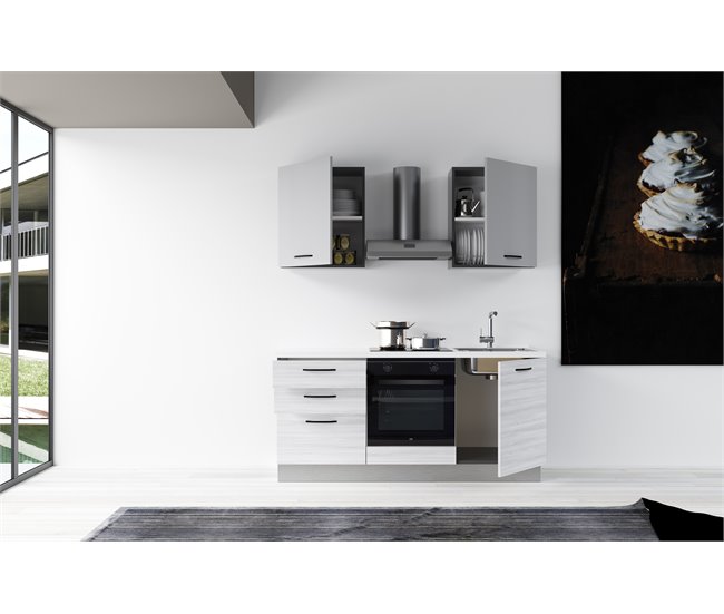 Cocina GILDA 2.0 Derecha Blanco/ Gris