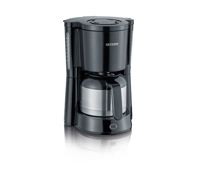 Cafetera con molinillo de goteo, jarra termo 1 L Severin KA 4814 - 1000 W Negro