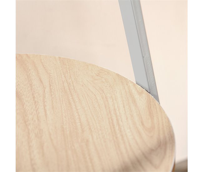 Perchero de Pie Metálico Metal, MDF HOMCOM Blanco