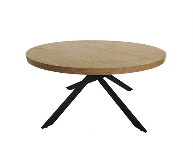 Mesa de centro redonda color roble POPPY Madera