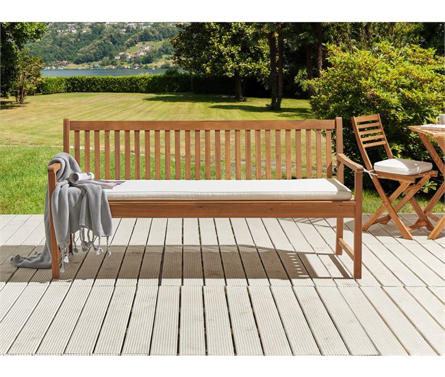 Beliani Cojines de asiento VIVARA Blanco/ Beige