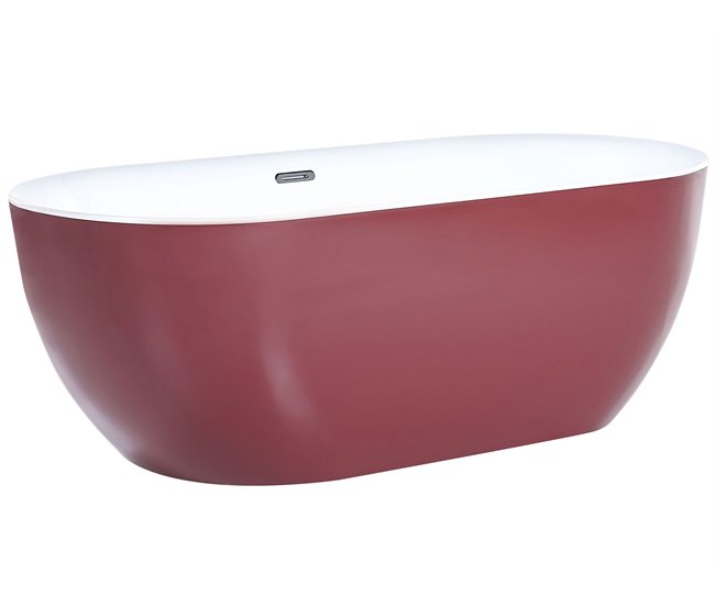 Beliani Bañera independiente CARRERA 80x170 Rojo