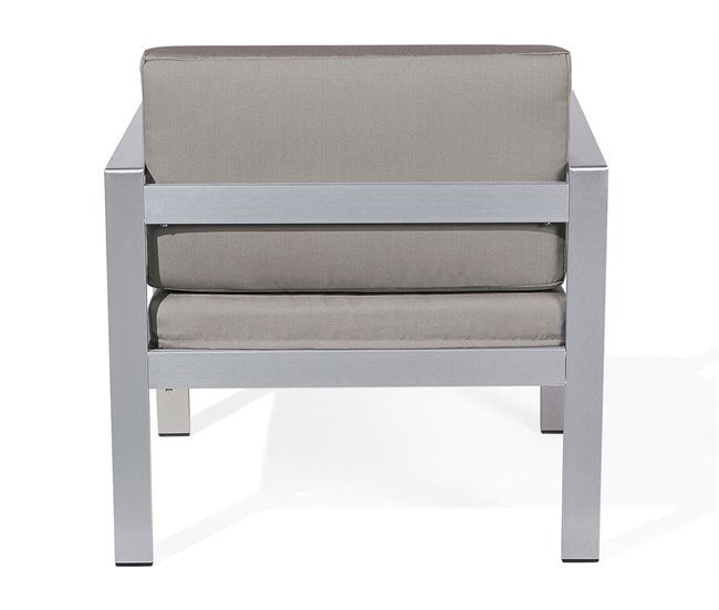 Beliani Conjunto de jardín Aluminio SALERNO Gris