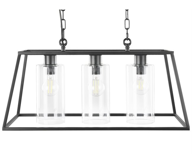 Beliani Lámpara colgante MUGER Negro