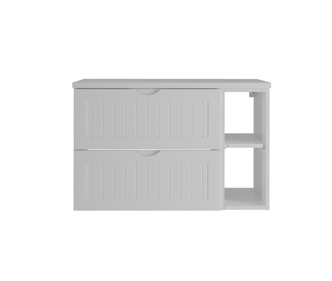 Mueble bajo lavabo compartimiento encimera Soline 80 Blanco