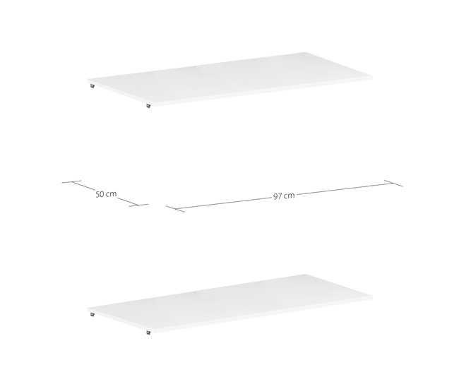 Set DRESSING II de 2 estantes Blanco