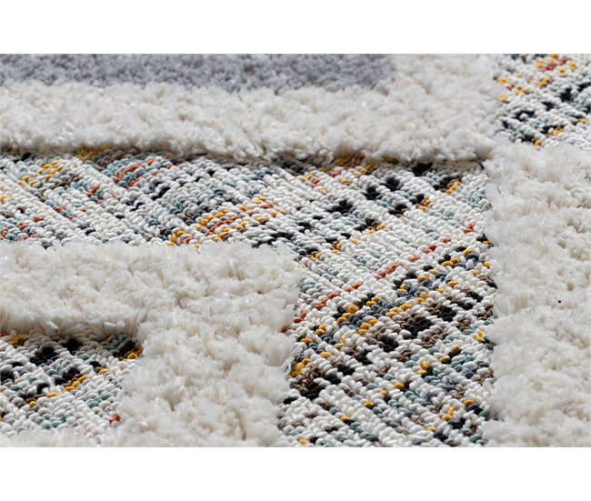 Alfombra SEVILLA Y523C diamantes Franjas Bereber marroquí 120x170 Gris
