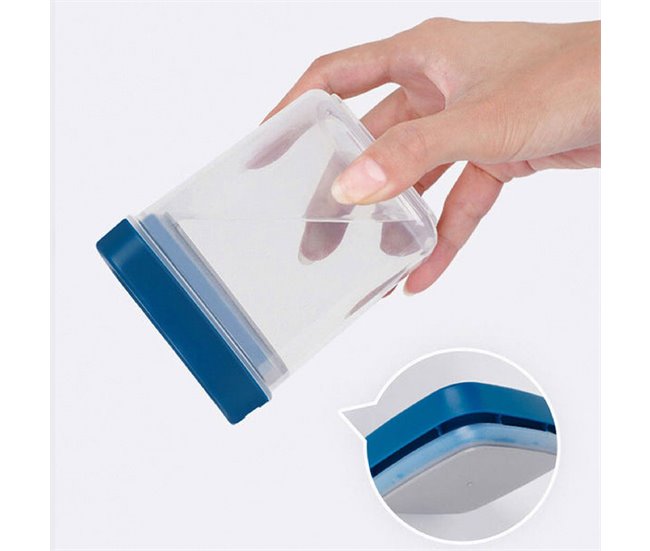 Juego de almacenamiento de alimentos con tapa Transparente