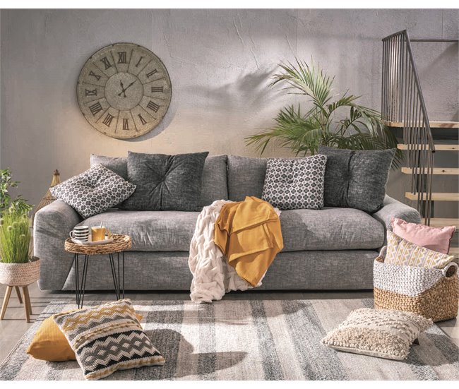 Sofá 3 plazas MELVIN color gris Gris