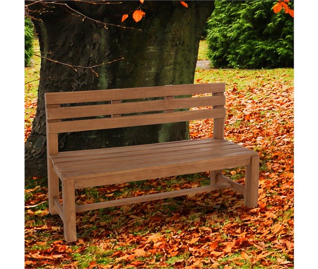 Banco de jardín - Augusta - Madera 120x50 Marron