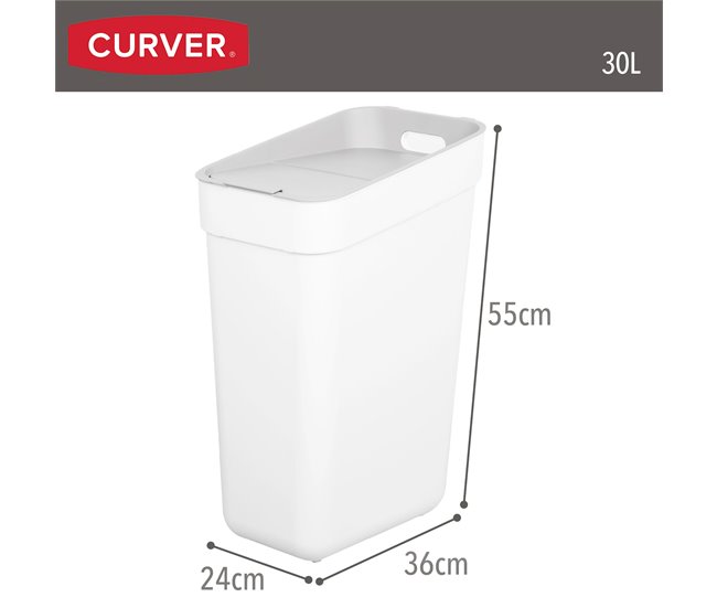 Curver Cubo de reciclaje Ready To Collect 30L Blanco