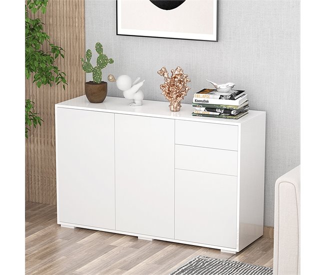 Aparador de Salón Melamina de Madera HOMCOM 117 Crudo