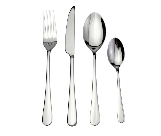 Cuberteria BASIC de acero inoxidable 16 piezas CONFORAMA  Plateado