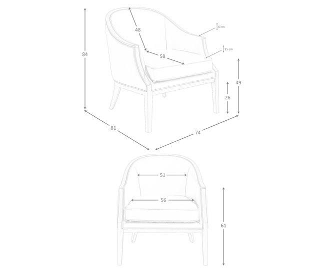 ANGEL CERDÁ Sillón piel Madera