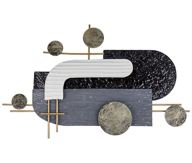 Beliani Decoración de pared LUTETIUM Negro