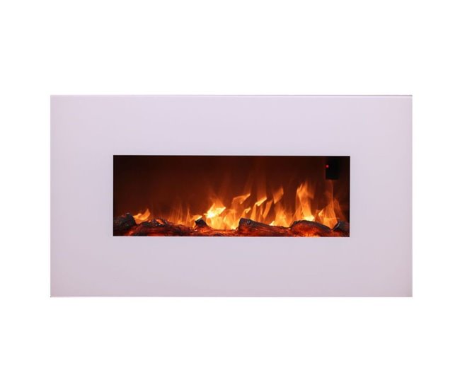 Chimenea eléctrica mural SINED CAMINETTO MONTE BIANCO Blanco
