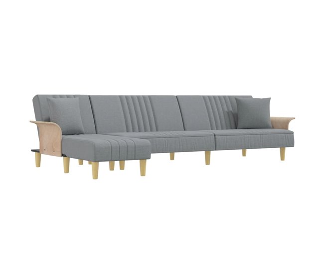 Sofá Cama En Forma De L Gris