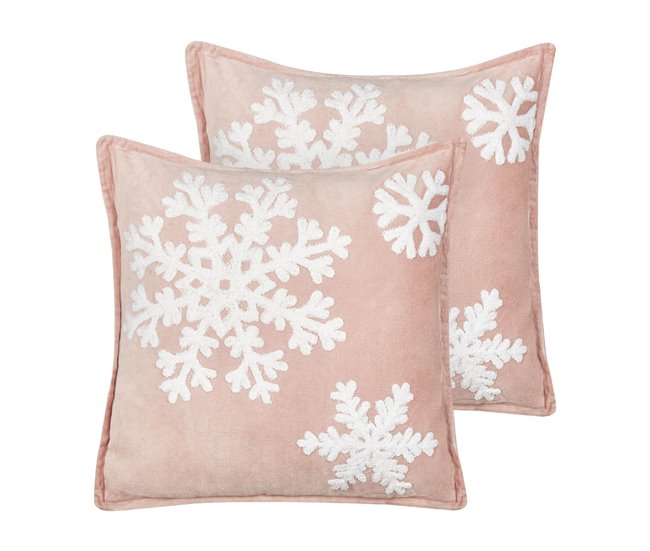 Beliani Cojín decorativo MURRAYA 45x45 Rosa