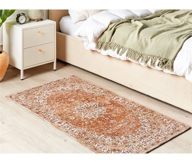 Beliani Alfombra de pelo corto HAYAT 80x150 Naranja