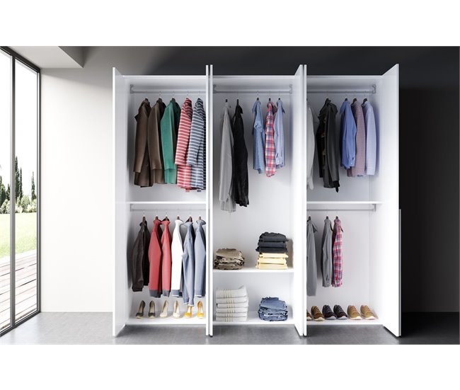 Armario CLAUDIA puertas batientes blanco Blanco