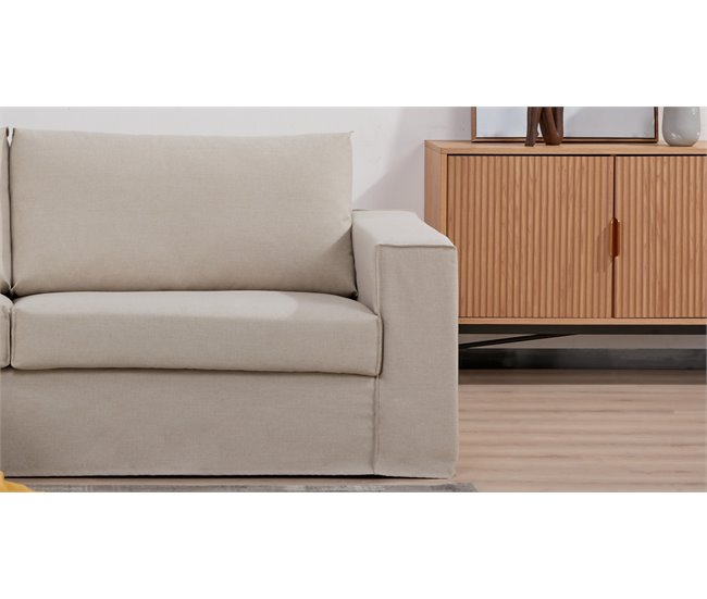 Sofá 3 plazas fijo JUNO desenfundable Beige