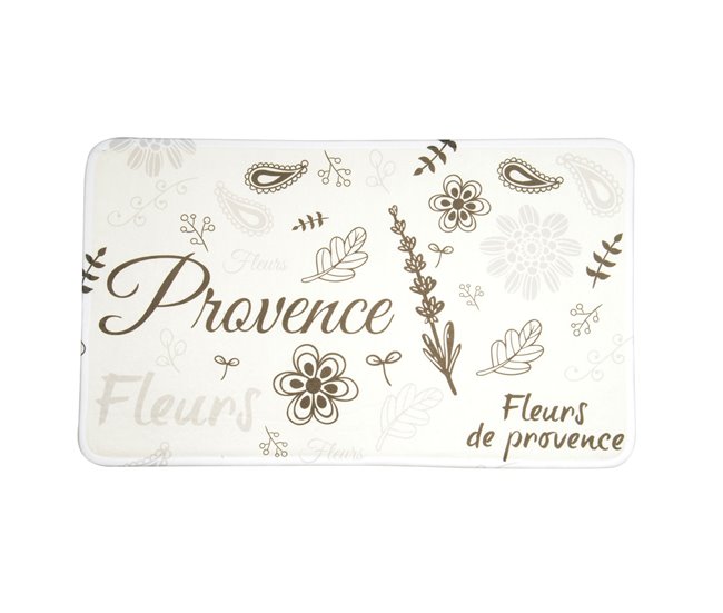 Alfombra De Baño Microfibra Brest Provencia 75x45 Blanco