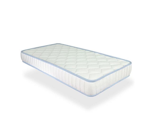 Colchón Minicuna Bebé - Antialérgias e Hipoalergénico - Altura 12cm - Tejido Strech Blanco/ Gris