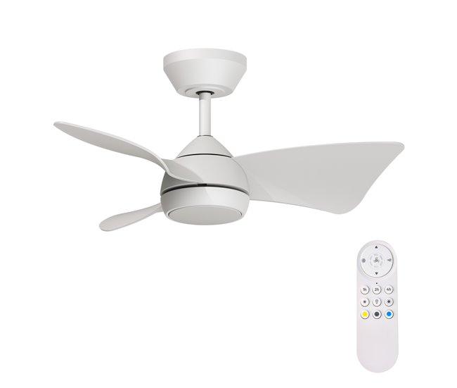 Ventilador techo ASHER aspas led motor DC  Blanco