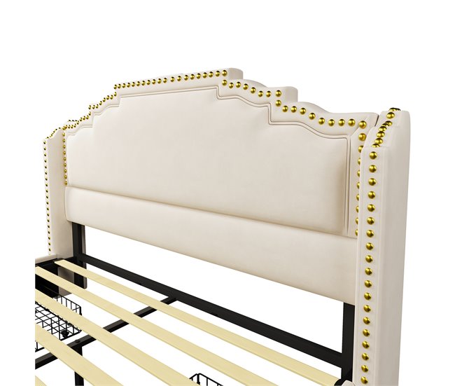 Camas de matrimonio 169x214 Beige