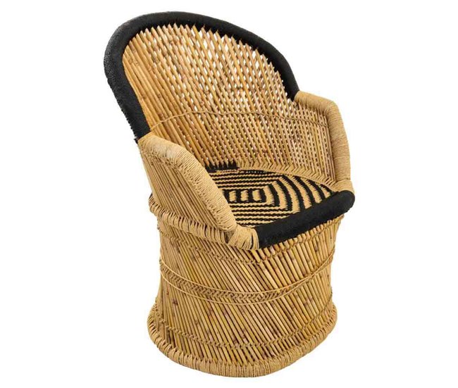 Sillón de bambú con brazos Multicolor