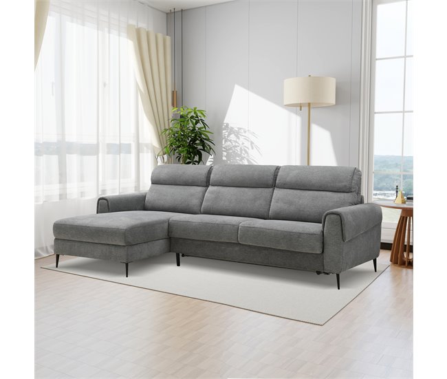 Chaise longue con cama ELIA Gris