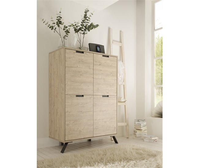 Aparador alto con 4 puertas en roble PALMA Roble
