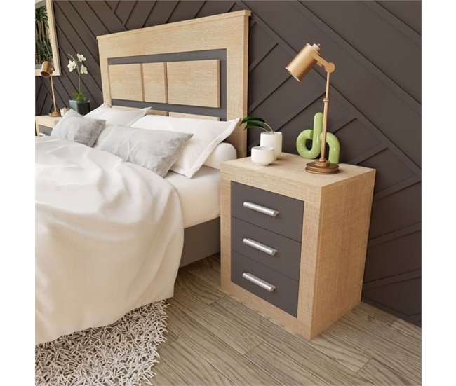 Dormitorio Kira 4C 160x3 Gris/natural