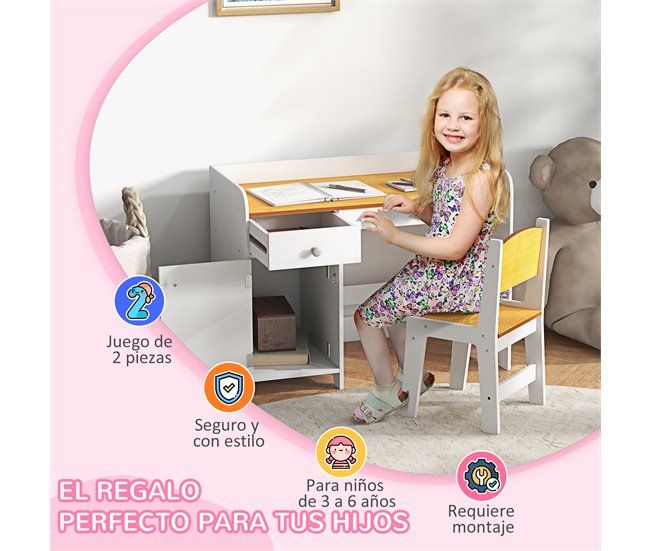 Escritorio para Niños MDF ZONEKIZ Blanco