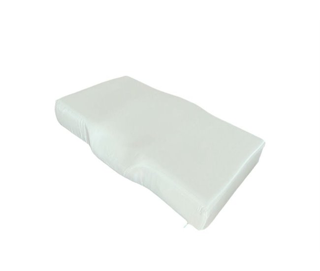 Almohada Antiarrugas ERGO con Funda de Almohada de seda Blanco