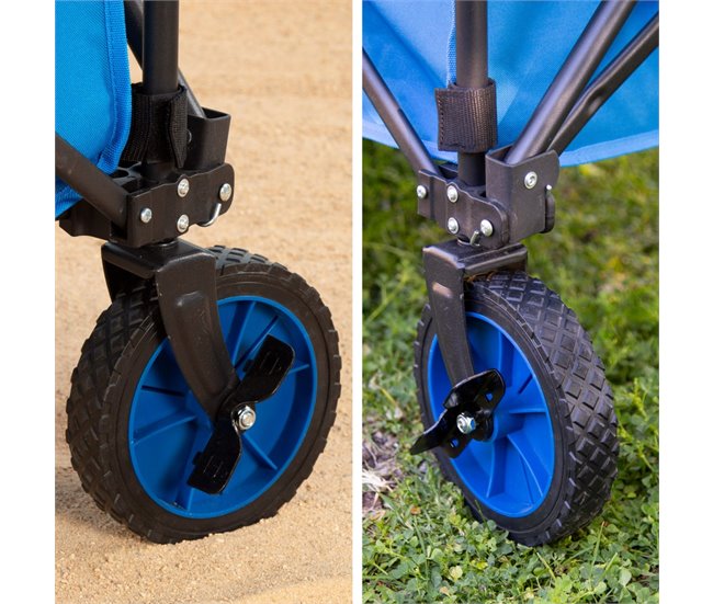 Aktive Carro playa plegable Azul