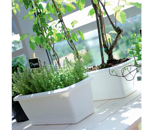2x Jardinera Respana con soporte Terracota