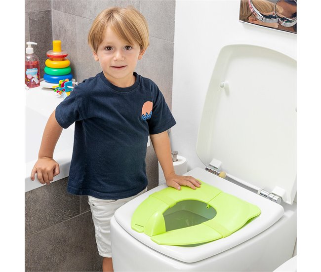 Reductor de WC Plegable para Niños Verde