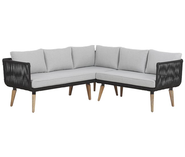 Beliani Conjunto de jardín ALCAMO Crema