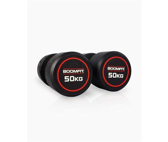 Mancuernas Redondas 50Kg (Pareja) - BOOMFIT Negro