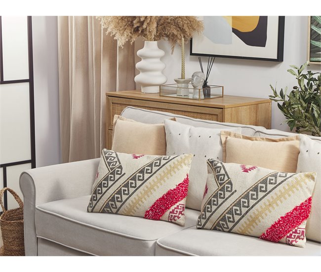 Beliani Cojín decorativo BETULA Multicolor