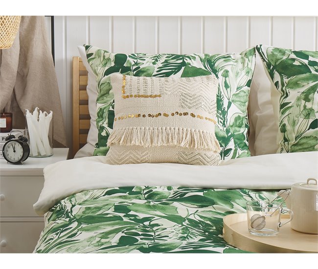 Beliani Cojín decorativo VAYALI Beige