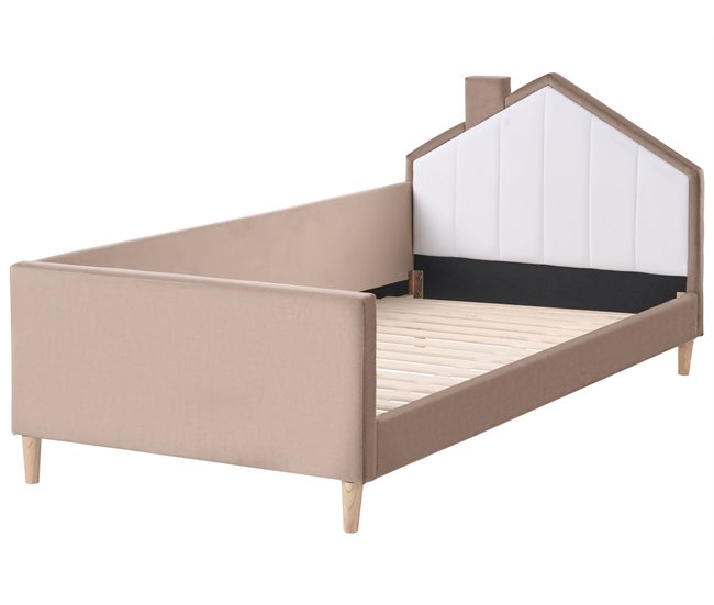 Beliani Cama infantil Terciopelo KERVAN Marron